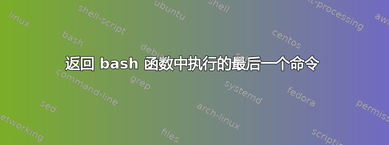 返回 bash 函数中执行的最后一个命令