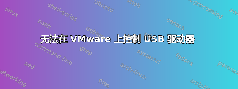 无法在 VMware 上控制 USB 驱动器