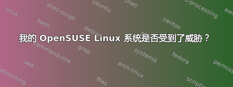 我的 OpenSUSE Linux 系统是否受到了威胁？