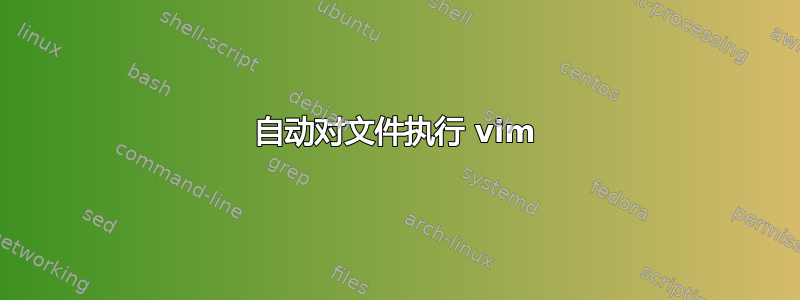 自动对文件执行 vim