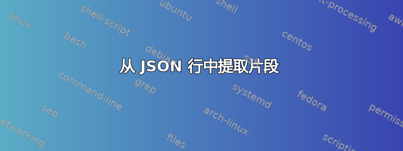 从 JSON 行中提取片段