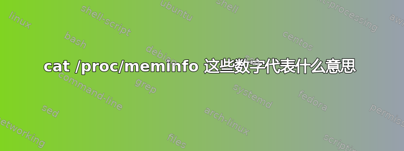 cat /proc/meminfo 这些数字代表什么意思