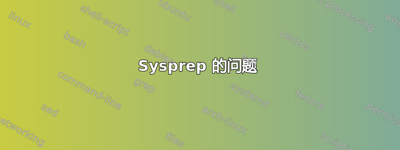 Sysprep 的问题