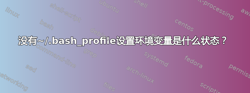 没有~/.bash_profile设置环境变量是什么状态？