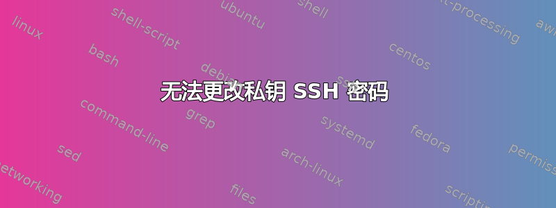 无法更改私钥 SSH 密码