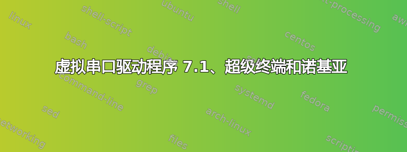 虚拟串口驱动程序 7.1、超级终端和诺基亚