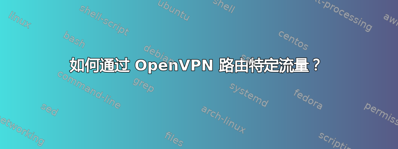 如何通过 OpenVPN 路由特定流量？