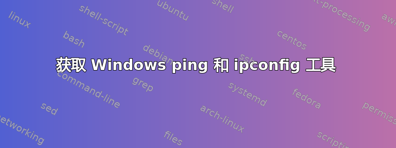 获取 Windows ping 和 ipconfig 工具