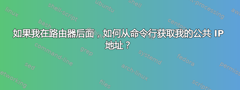 如果我在路由器后面，如何从命令行获取我的公共 IP 地址？