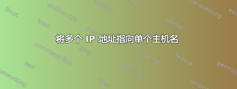 将多个 IP 地址指向单个主机名