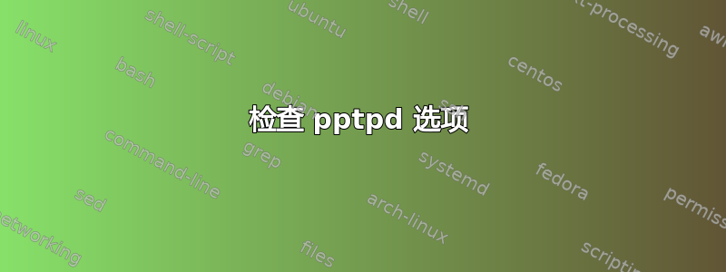 检查 pptpd 选项