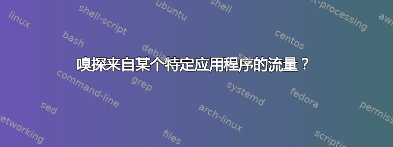 嗅探来自某个特定应用程序的流量？