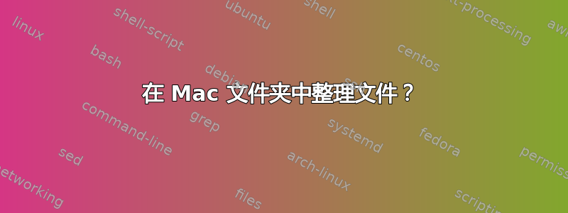 在 Mac 文件夹中整理文件？