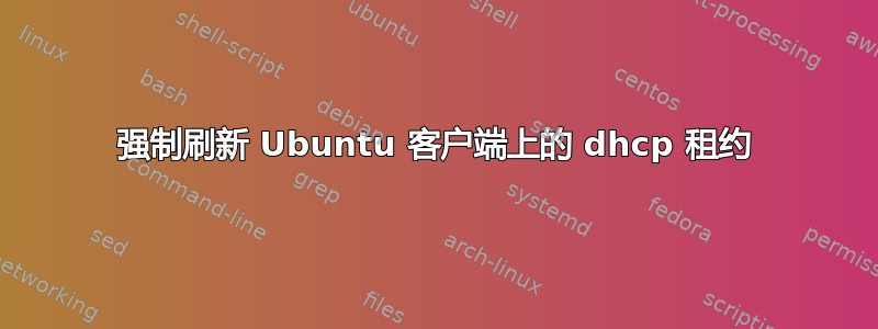 强制刷新 Ubuntu 客户端上的 dhcp 租约