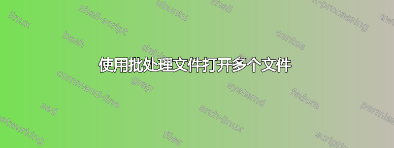 使用批处理文件打开多个文件