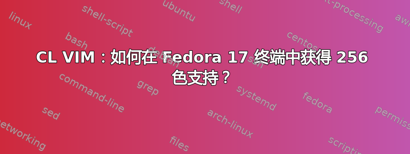 CL VIM：如何在 Fedora 17 终端中获得 256 色支持？