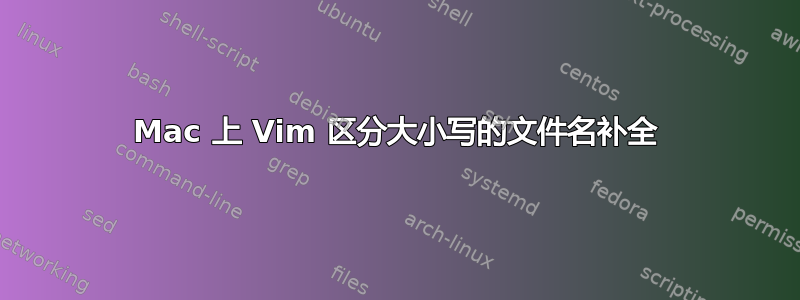 Mac 上 Vim 区分大小写的文件名补全