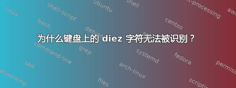 为什么键盘上的 diez 字符无法被识别？