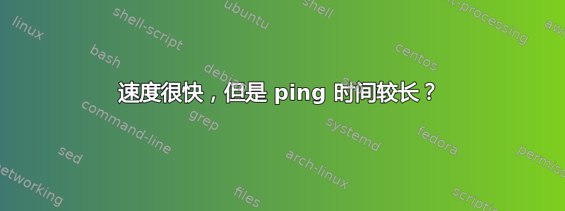 速度很快，但是 ping 时间较长？