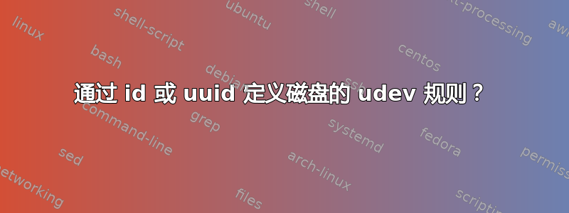 通过 id 或 uuid 定义磁盘的 udev 规则？