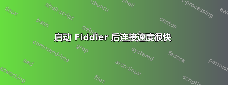 启动 Fiddler 后连接速度很快