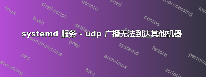 systemd 服务 - udp 广播无法到达其他机器