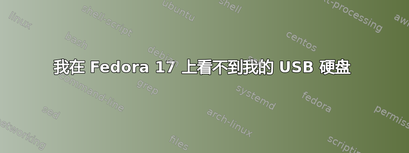 我在 Fedora 17 上看不到我的 USB 硬盘