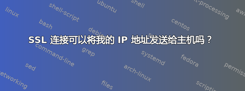 SSL 连接可以将我的 IP 地址发送给主机吗？