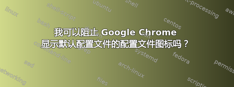 我可以阻止 Google Chrome 显示默认配置文件的配置文件图标吗？