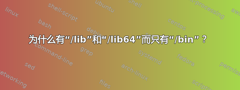 为什么有“/lib”和“/lib64”而只有“/bin”？