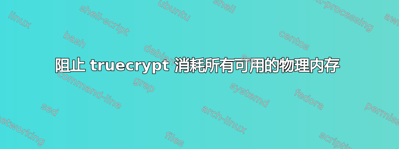 阻止 truecrypt 消耗所有可用的物理内存