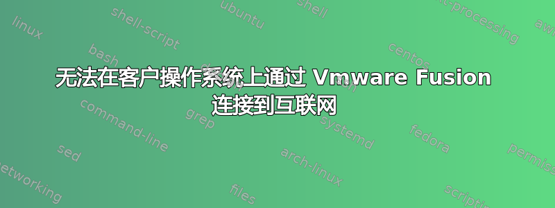 无法在客户操作系统上通过 Vmware Fusion 连接到互联网