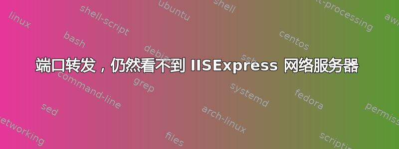 端口转发，仍然看不到 IISExpress 网络服务器