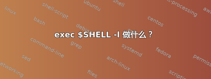 exec $SHELL -l 做什么？