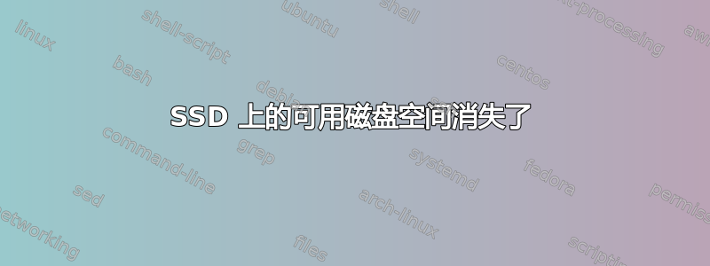 SSD 上的可用磁盘空间消失了