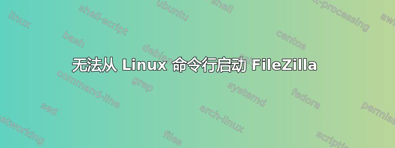 无法从 Linux 命令行启动 FileZilla