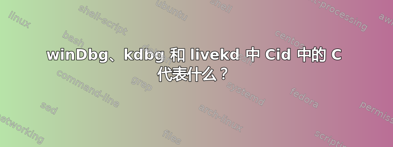 winDbg、kdbg 和 livekd 中 Cid 中的 C 代表什么？