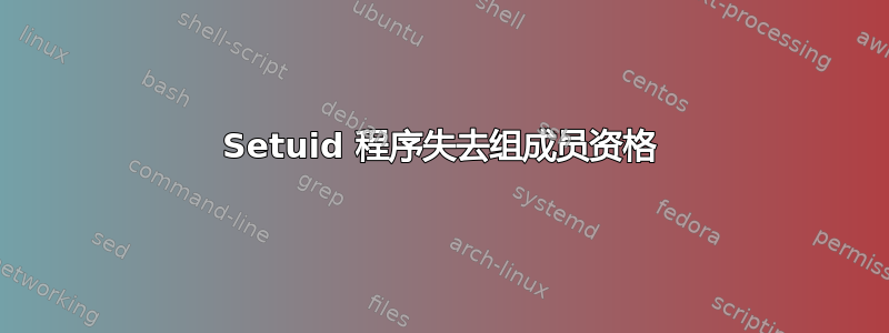 Setuid 程序失去组成员资格