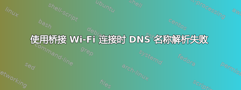 使用桥接 Wi-Fi 连接时 DNS 名称解析失败