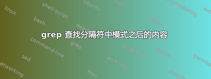 grep 查找分隔符中模式之后的内容