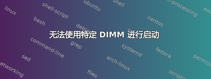 无法使用特定 DIMM 进行启动