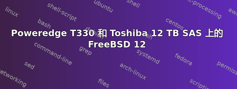 Poweredge T330 和 Toshiba 12 TB SAS 上的 FreeBSD 12