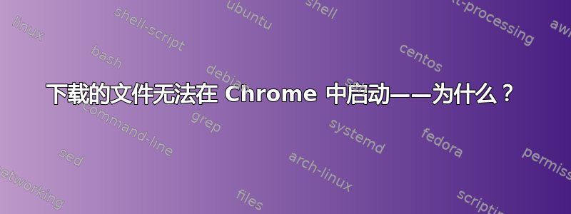 下载的文件无法在 Chrome 中启动——为什么？