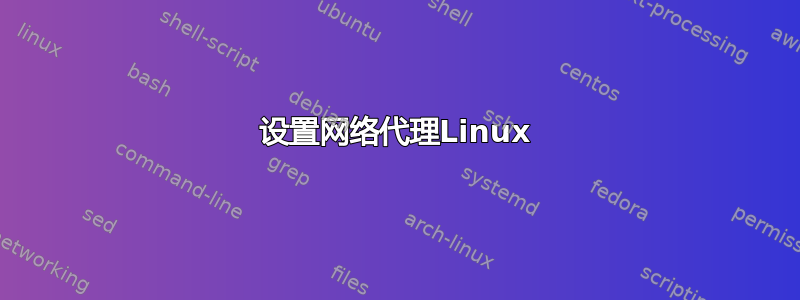 设置网络代理Linux