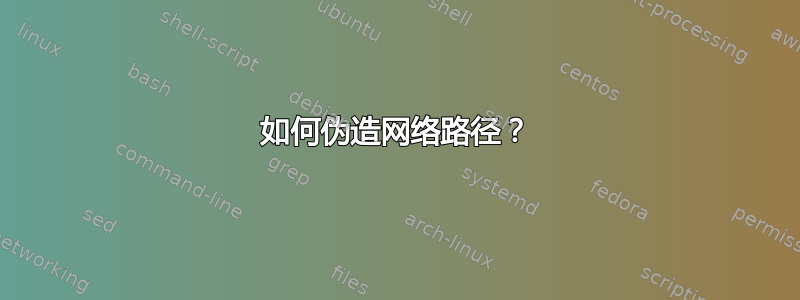 如何伪造网络路径？