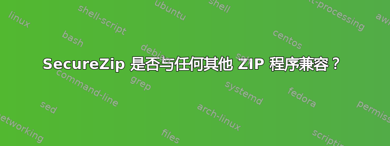 SecureZip 是否与任何其他 ZIP 程序兼容？