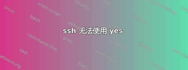 ssh 无法使用 yes