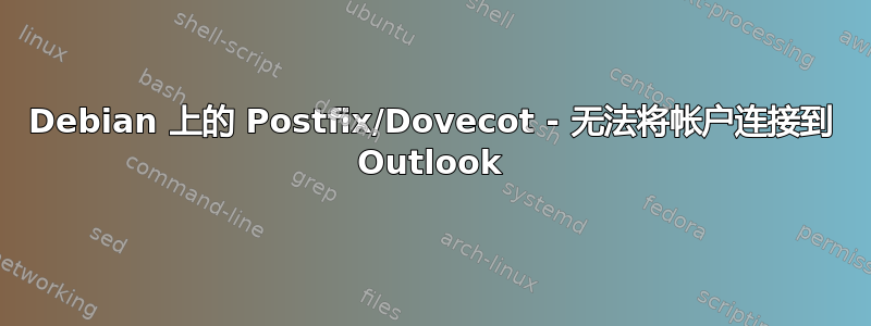 Debian 上的 Postfix/Dovecot - 无法将帐户连接到 Outlook