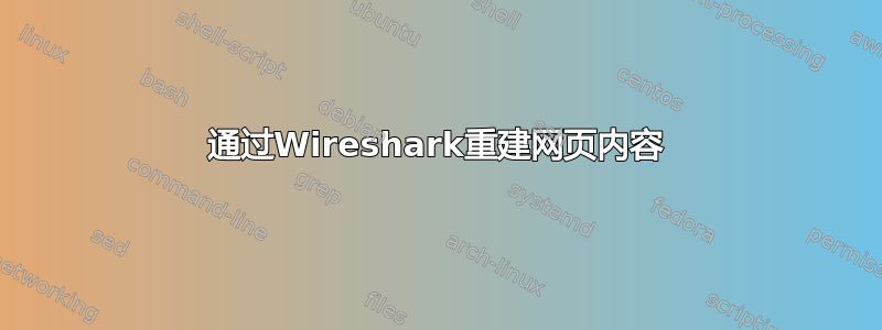 通过Wireshark重建网页内容