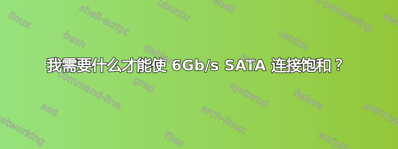 我需要什么才能使 6Gb/s SATA 连接饱和？